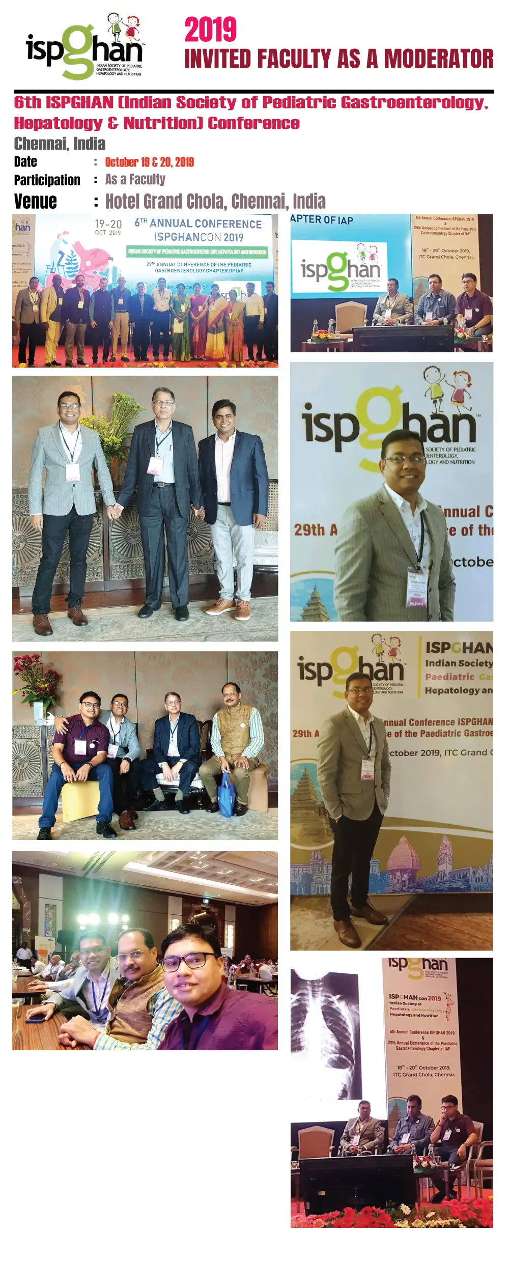 India Faculty ISPGHAN
                                Chennai
                                2019